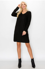 Load image into Gallery viewer, Faux Suede Long Sleeve Dress
