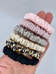 Pure Silk Skinny Scrunchie Set