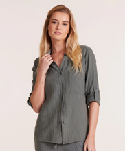 Load image into Gallery viewer, Gauze Cotton Button Down - Dark Sage

