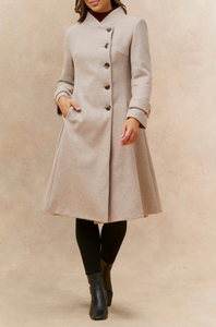 Harper Vintage Flare Coat - Latte