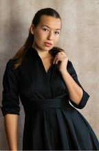 Load image into Gallery viewer, Tessa Shirt Dress - Black

