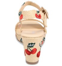Load image into Gallery viewer, Gossier Wedge Sandal - Cherry
