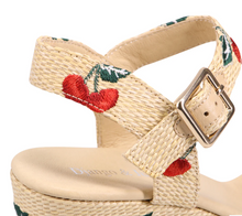 Load image into Gallery viewer, Gossier Wedge Sandal - Cherry

