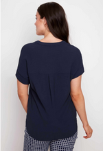 Load image into Gallery viewer, Up! Air Flow Short Sleeve Top - Navy
