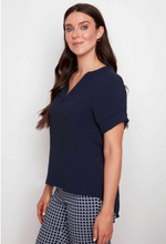 Load image into Gallery viewer, Up! Air Flow Short Sleeve Top - Navy
