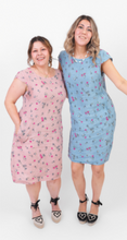 Load image into Gallery viewer, Rose Print Linen Dress
