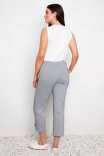 Load image into Gallery viewer, Up! Techno Button Tab Cropped Pant - Navy
