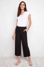 Load image into Gallery viewer, Up! Techno Textured Wide Leg Cropped Pant
