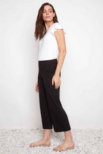 Load image into Gallery viewer, Up! Techno Textured Wide Leg Cropped Pant
