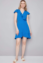 Load image into Gallery viewer, Jessie Vegan Silk Wrap Dress - Breeze
