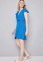 Load image into Gallery viewer, Jessie Vegan Silk Wrap Dress - Breeze

