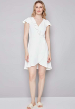 Load image into Gallery viewer, Jessie Vegan Silk Wrap Dress - Cream
