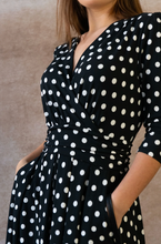 Load image into Gallery viewer, Evelyn Midi Dress - Black
