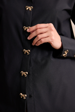 Load image into Gallery viewer, Amelia Gold Bow Button Shirt
