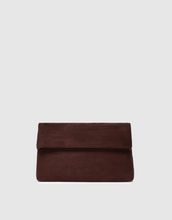 Load image into Gallery viewer, Luka Suede Clutch Crossbody - Chocolate
