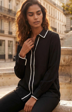 Load image into Gallery viewer, Amelie Contrast Trim Blouse

