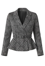 Load image into Gallery viewer, Liverpool Belted Peplum Blazer
