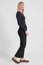 Load image into Gallery viewer, Up! Button Vent Straight Leg Pant - Black
