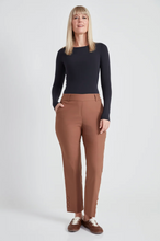 Load image into Gallery viewer, Up! Button Vent Straight Leg Pant - Cacao Nibs
