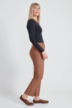 Load image into Gallery viewer, Up! Button Vent Straight Leg Pant - Cacao Nibs

