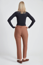 Load image into Gallery viewer, Up! Button Vent Straight Leg Pant - Cacao Nibs
