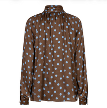 Load image into Gallery viewer, Polka dot Blouse with Scarf
