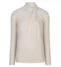 Load image into Gallery viewer, Jersey Long Sleeve with Neck Detail - Vanilla
