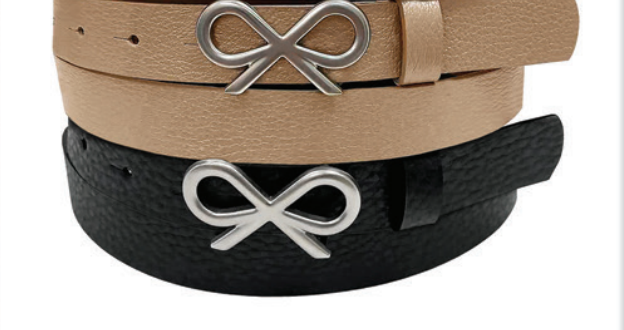Bow Buckle Leather Belt