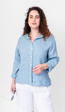Load image into Gallery viewer, Pinstripe Linen Button Down Shirt
