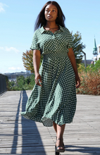 Load image into Gallery viewer, Jacqueline Midi Shirt Dress - Green
