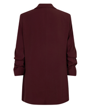 Load image into Gallery viewer, Gathered Sleeve City Blazer- Merlot
