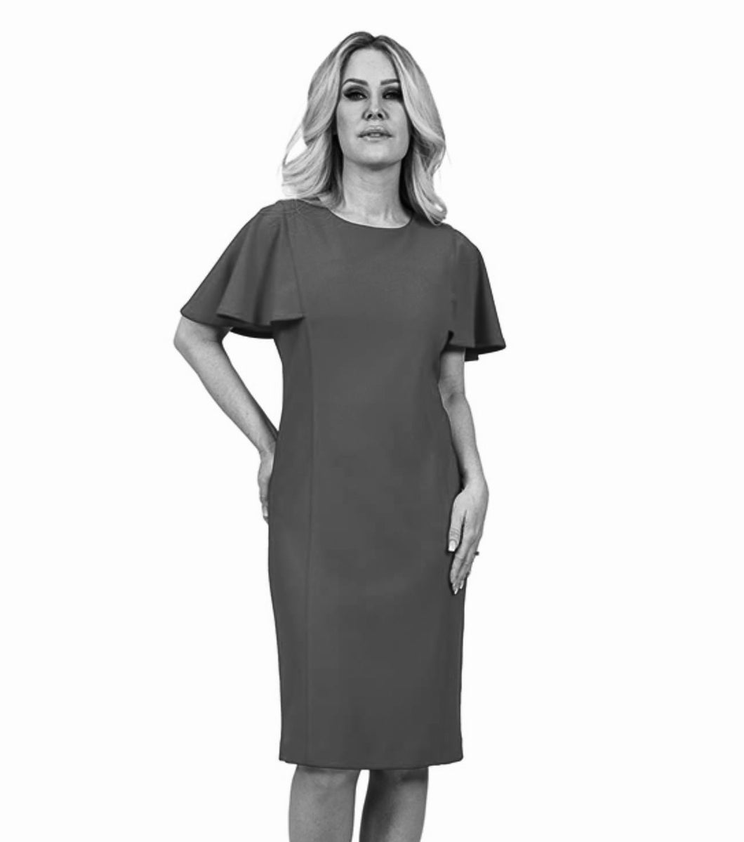 Flutter Sleeve Little Black Dress
