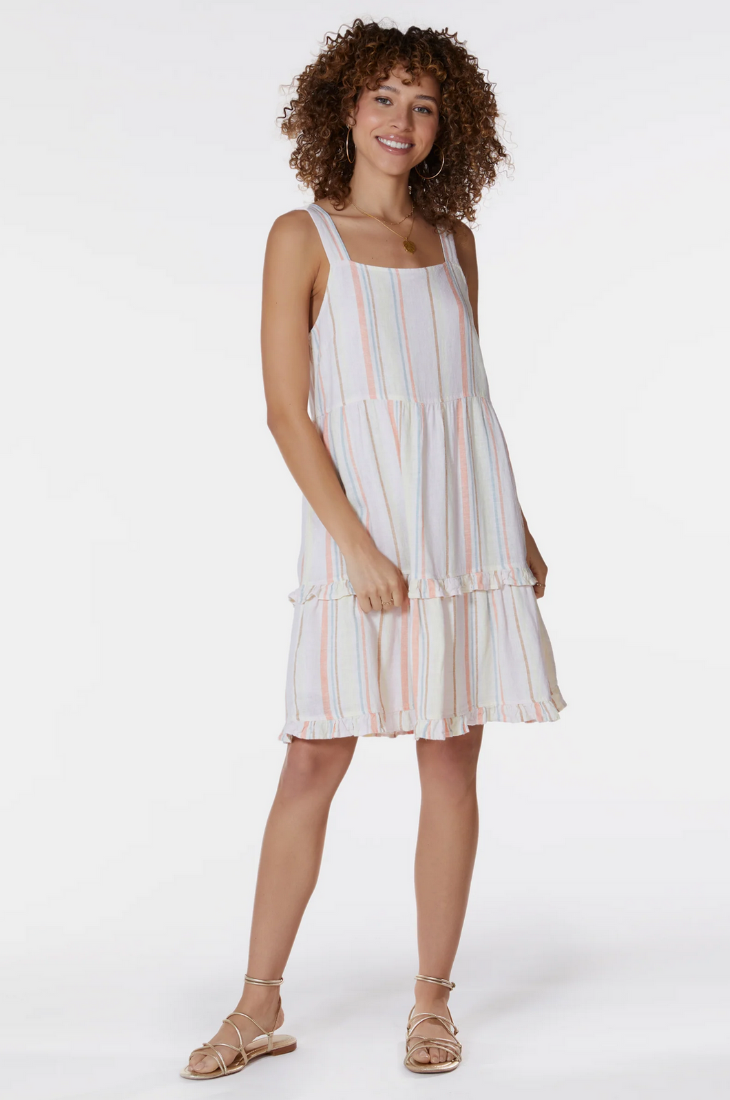 Square Neck Tiered Dress