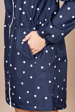 Load image into Gallery viewer, Amelot packable polka dot raincoat

