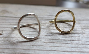 Hammered Circle Ring