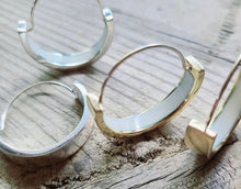 Load image into Gallery viewer, Chunky Hoop with White Resin
